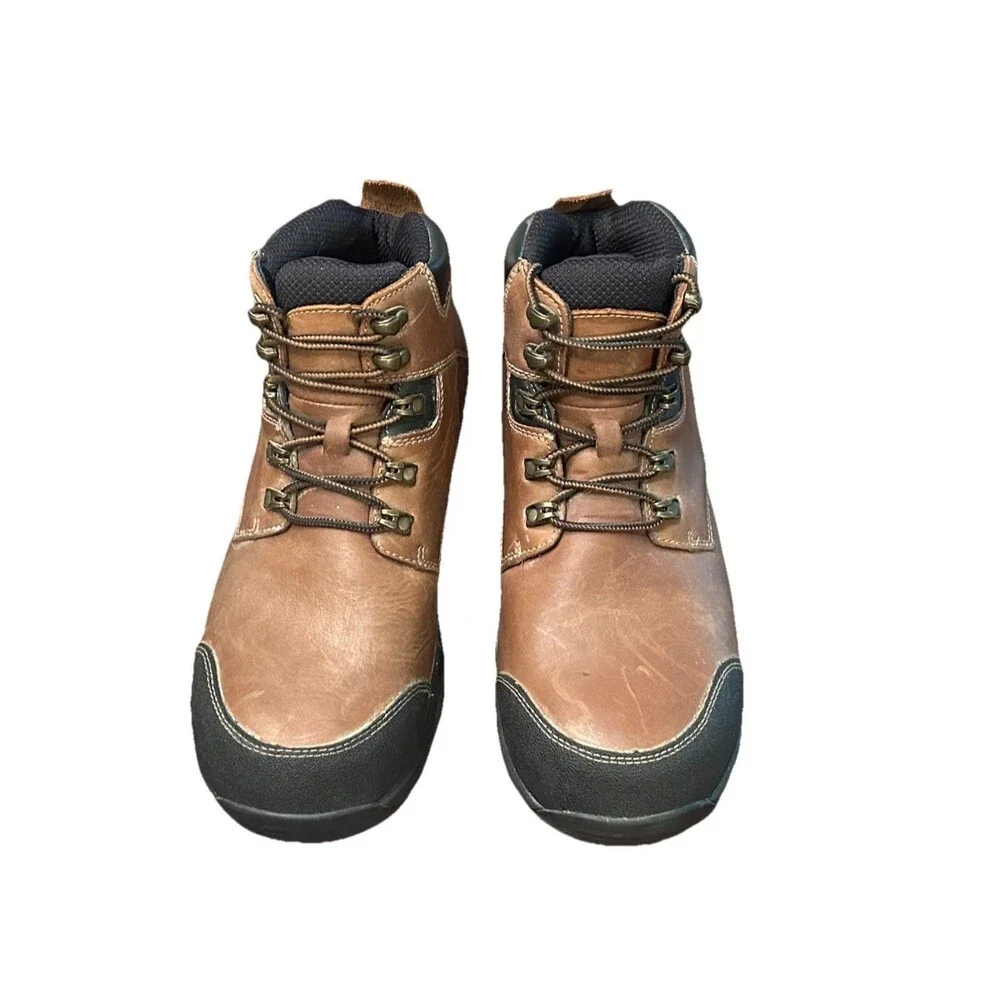 Orthofeet Mens 9.5 EEEE Hands Free Safety Composite Toe Extra Wide Work Boots